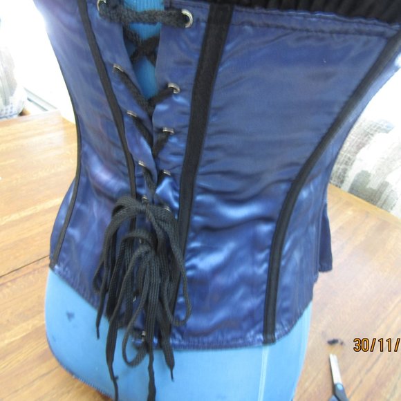 Fredrick's boned blue strapless corset bust 36 - Picture 3 of 6